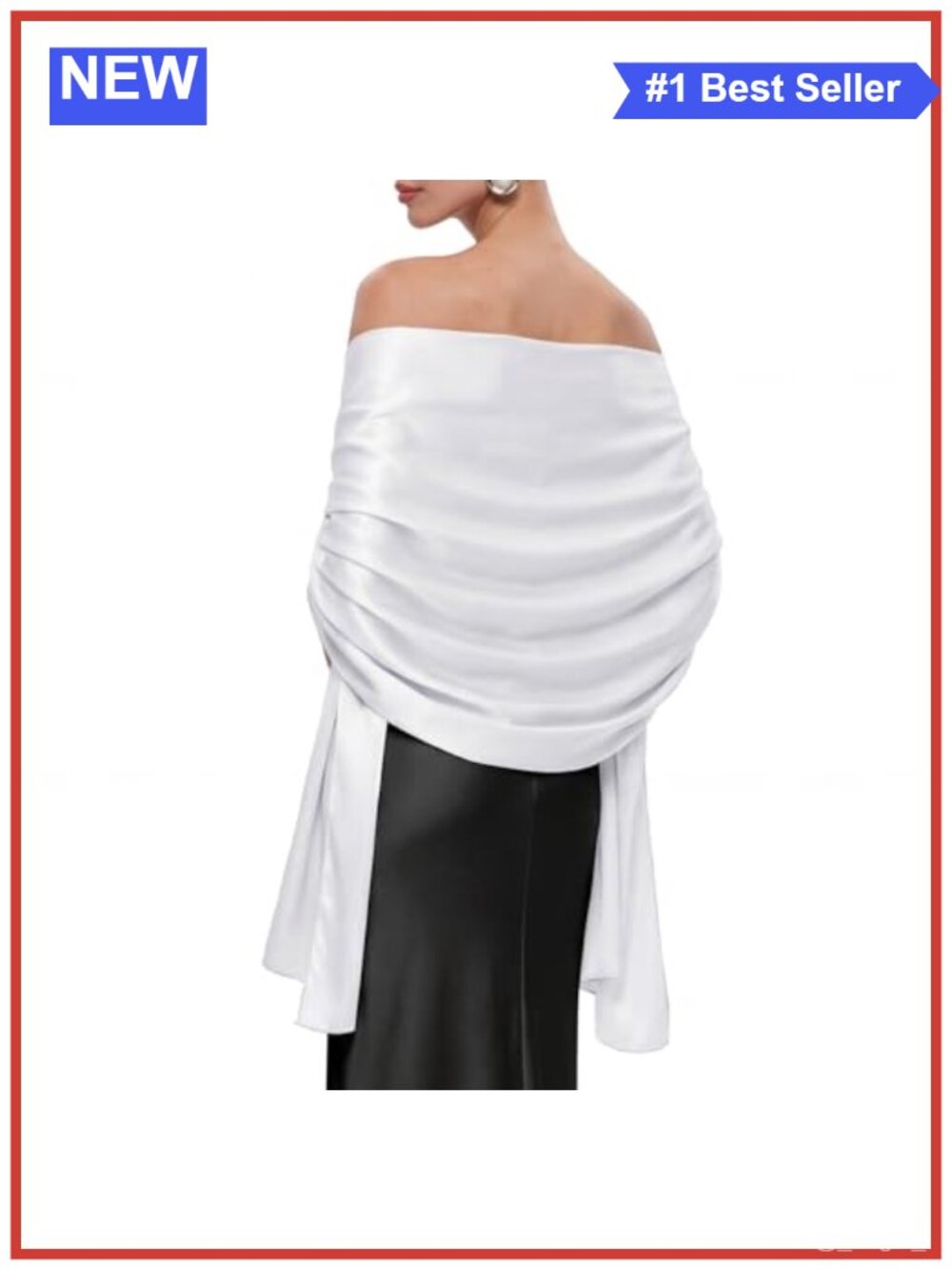 Satin Shawl Wrap for Evening Dresses Lightweight Wedding Cover Up